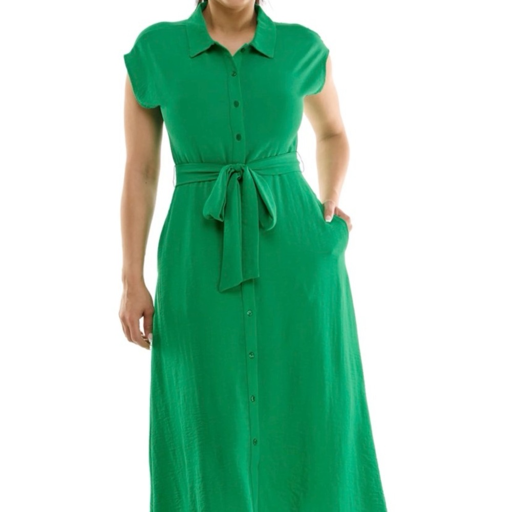 Elegant Green Midi Dress